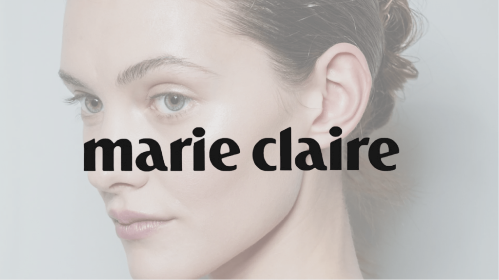 Young lady with marie claire logo